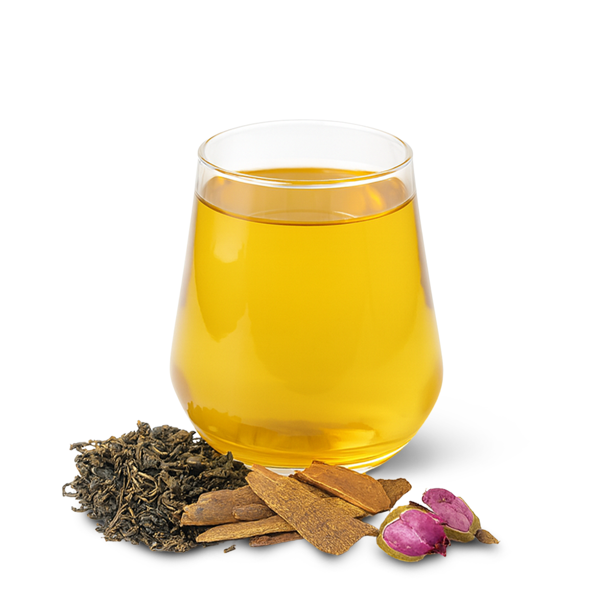 چای سبز، گل سرخ و دارچین