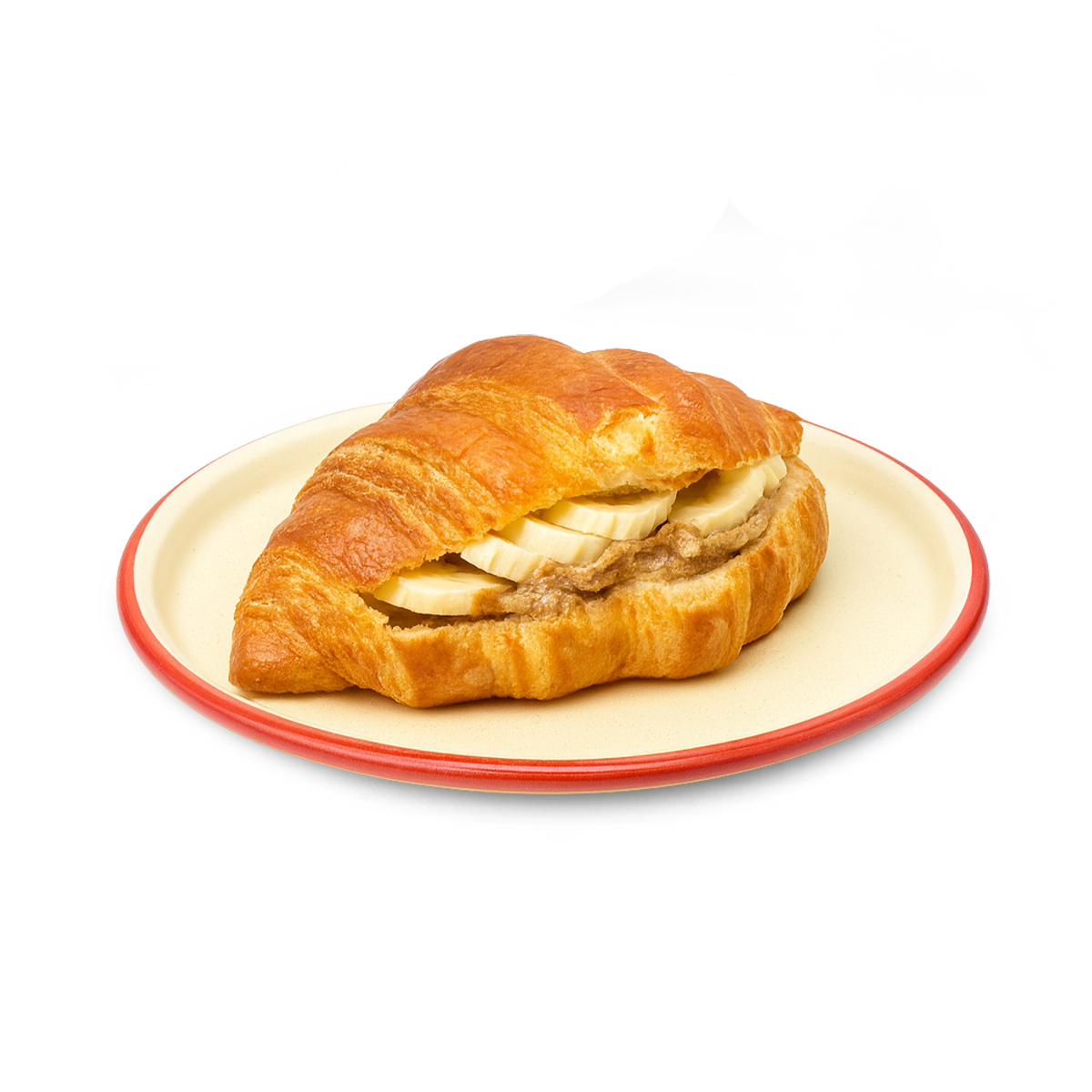 کروسان موز بادام‌زمینی