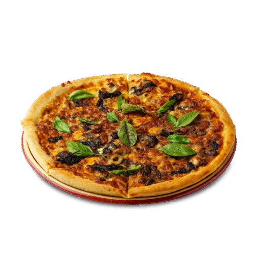 پیتزا بادمجان و ریحان