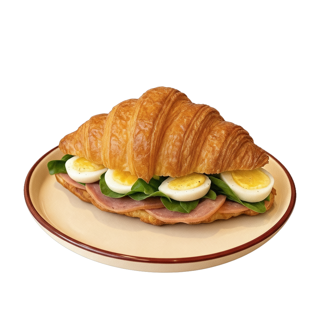 کراسان تخم مرغ سالامی اسفناج