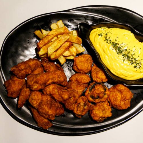 کریسپی مرغ و قارچ